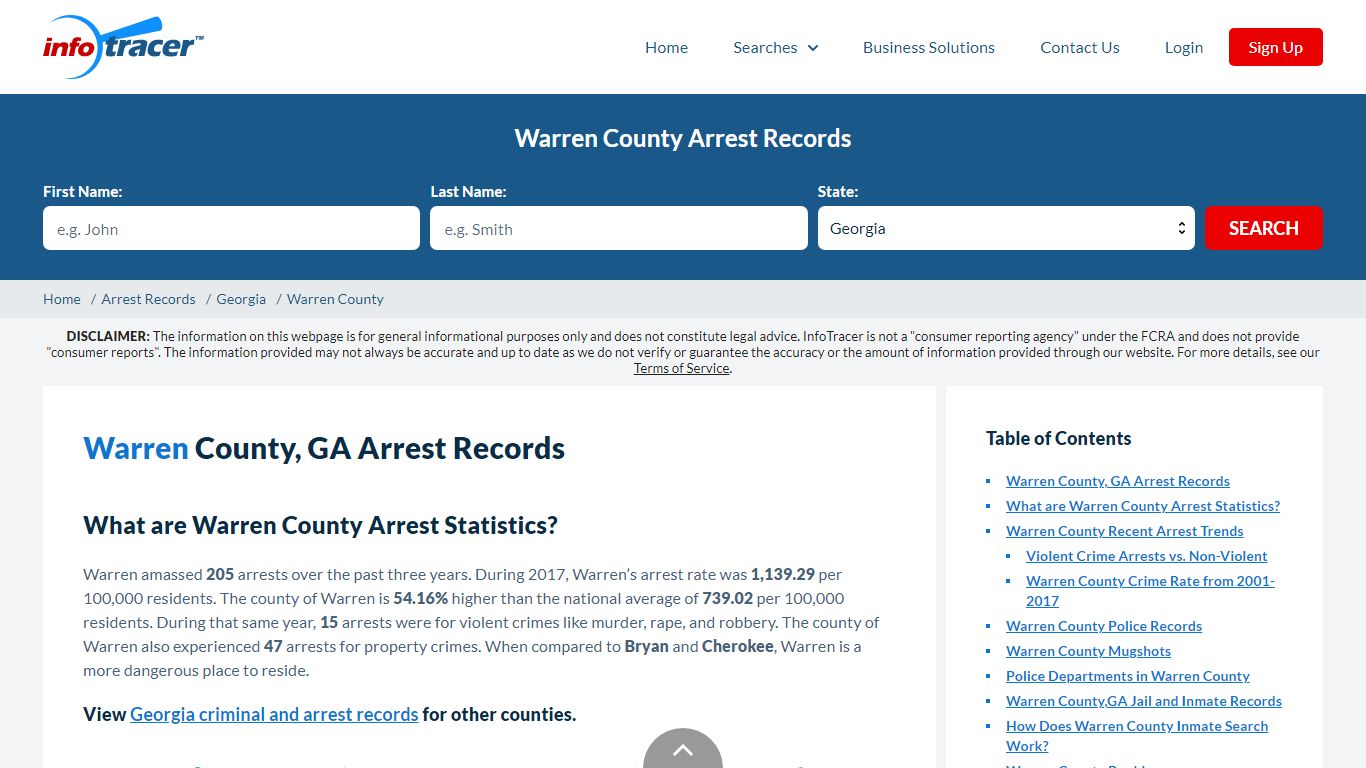 Warren County, GA Arrests, Mugshots & Jail Records - InfoTracer